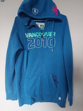 Park Life By Aritzia Men's L Vancouver 2010 Winter Olympics Blue Full-zip Hoodie